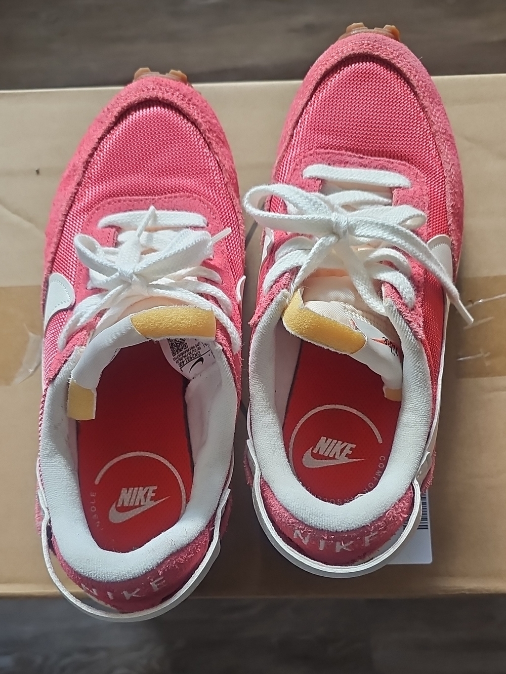 Nike Kids Pink and White Casual Sneakers